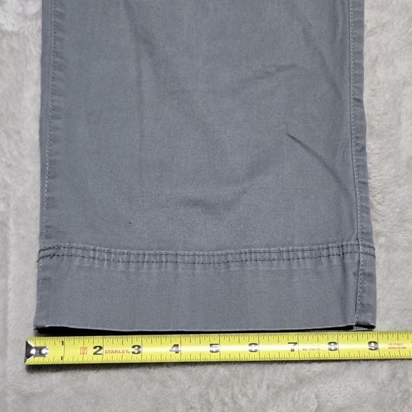 Talbots Wide-leg Crop Chino Pants Sz 10P Drawstring Olive Green City Preppy EUC - Picture 9 of 9